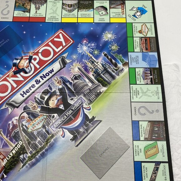 2006 Here and‎ Now Edition Monopoly Replacement Board Only Three Fold Black - Picture 7 of 9